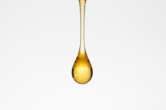 Golden cuticle oil drop
