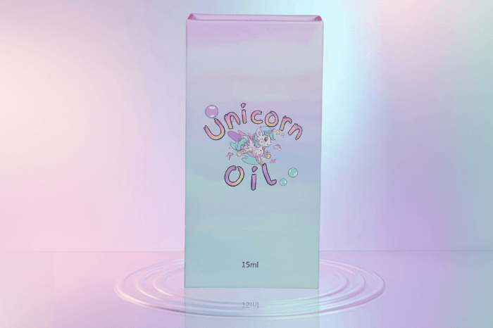 15ml Unicorn Cuticle Oil Pastel ombre gift Box, Featuring  a magnetic close style gift box- Unicorn Lab