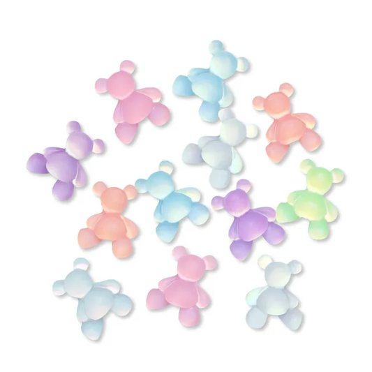 GLOW IN THE DARK BEAR CHARM x10 charm