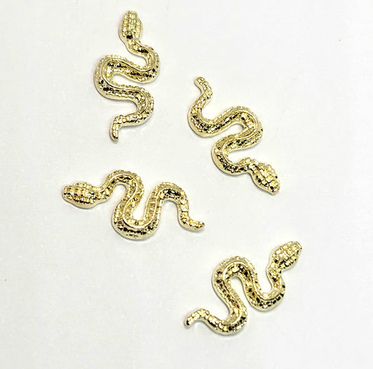 GOLD SNAKE CHARM X4 charm