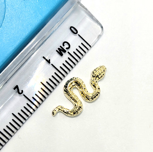 GOLD SNAKE CHARM X4 charm