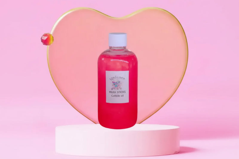 Wholesale 250ml Cuticle Oil Refill - Unicorn Lab on a heart pedestal