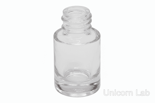 Clear glass  5ml flat shoulder bottle 