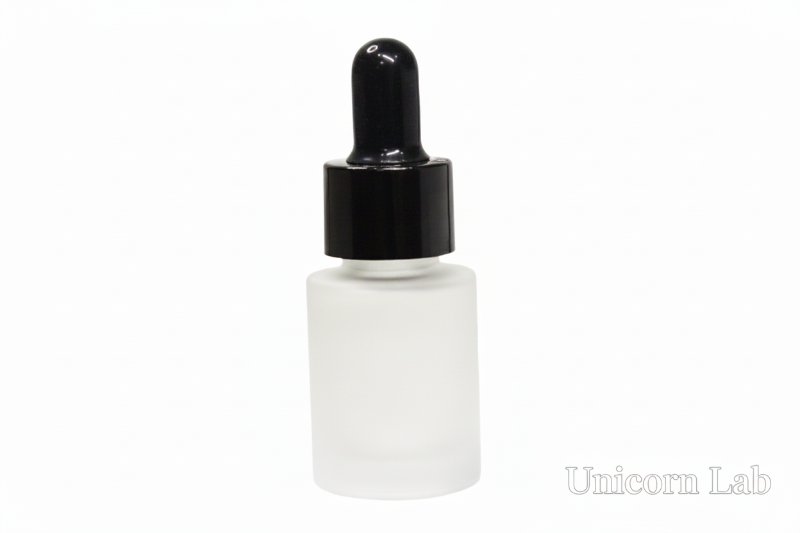 5ml Flat Shoulder Bottle - Frosted with black cap