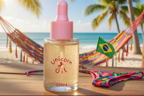 30ml dropper bottle of the luxury Beach Bod Unicorn Cuticle Oil serum, formulated for professional salons.