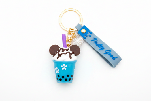 Blue Milkshake Keychain - Unicorn Lab