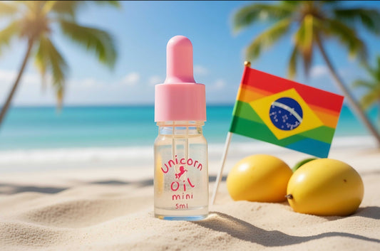5ml dropper bottle of the luxury Beach Bod Unicorn Cuticle Oil serum, formulated for professional salons.