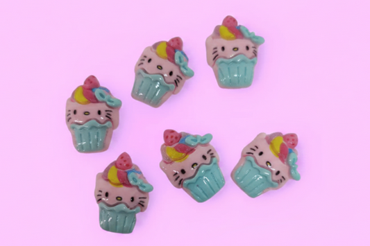 CAT CUPCAKE CHARM X6 - Unicorn Lab