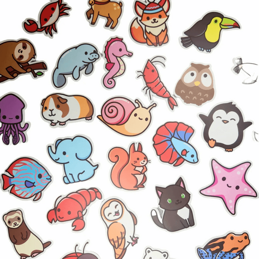 Cute Animal stickers X20 - Unicorn Lab
