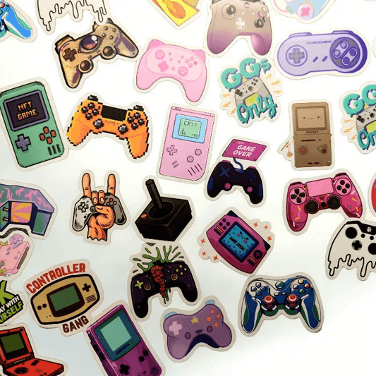 Gamer theme stickers x20 - Unicorn Lab
