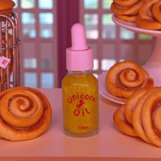 Cinnamon Scroll Unicorn Cuticle Oil 15ml unicorn oil The original Shimmer Cuticle Oil – Handcrafted in Melbourne since 2017 – First cuticle oil droppers to hit the Australian market