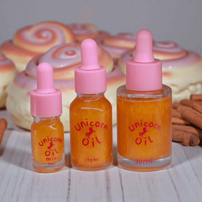 Cinnamon Scroll Unicorn Cuticle Oil unicorn oil The original Shimmer Cuticle Oil – Handcrafted in Melbourne since 2017 – First cuticle oil droppers to hit the Australian market