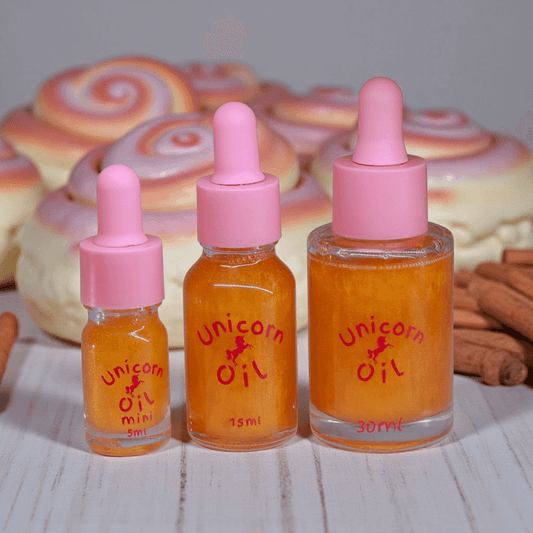 Cinnamon Scroll Unicorn Cuticle Oil unicorn oil The original Shimmer Cuticle Oil – Handcrafted in Melbourne since 2017 – First cuticle oil droppers to hit the Australian market