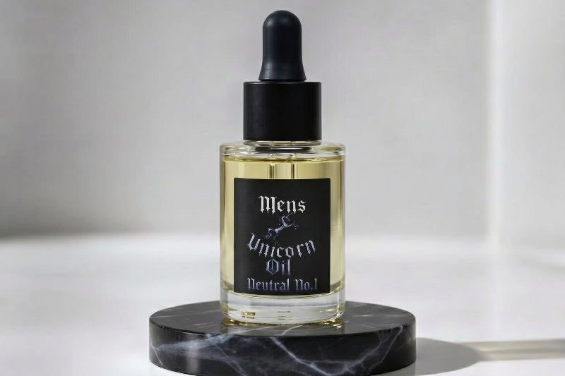 15ml glass bottle of Men's Neutral No.1 Cuticle Oil showcasing a premium, shimmer-free serum.