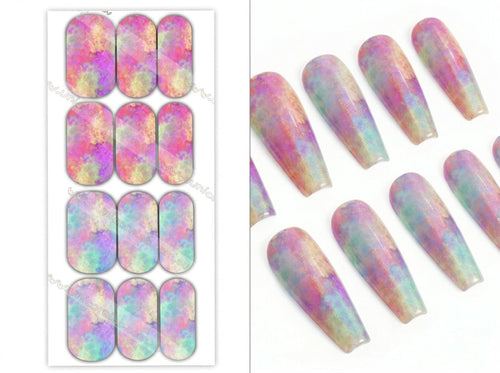 Pastel Tie Dye Duo Waterslide Decals