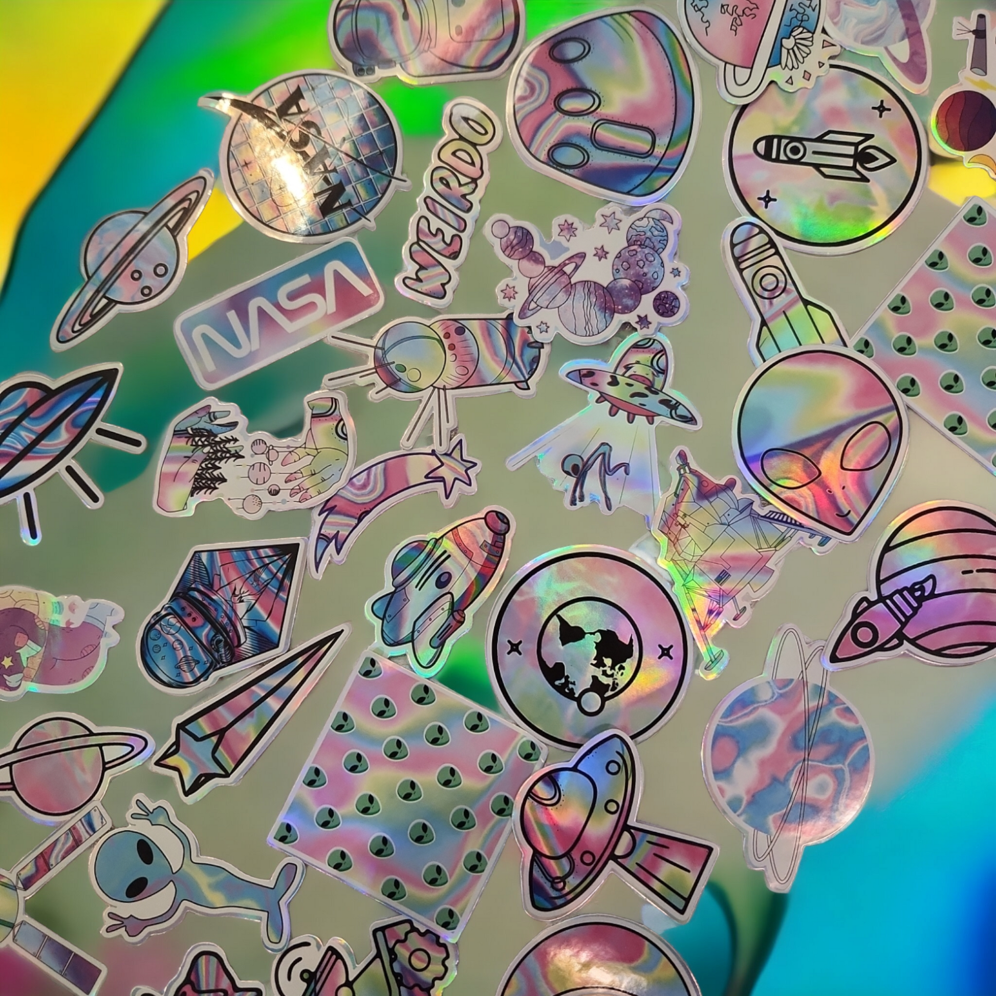 Holo Space theme stickers X20 nail sticker
