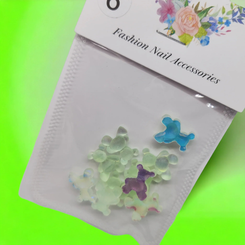 GLOW IN THE DARK BEAR CHARM x10 - Unicorn Lab