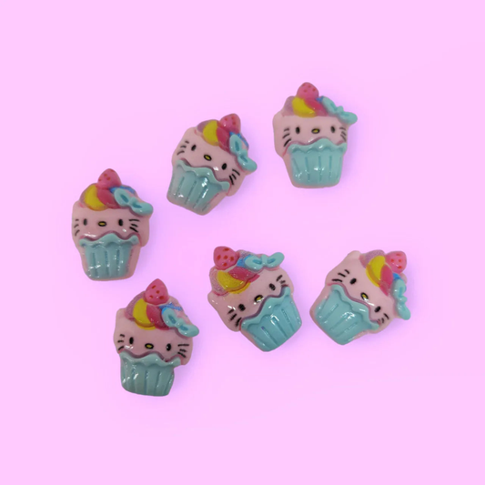 CAT CUPCAKE CHARM X6 - Unicorn Lab
