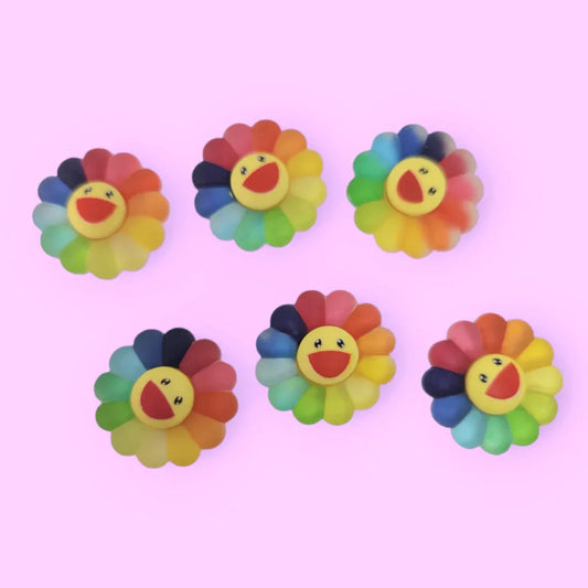 RAINBOW FLOWER CHARM X6 - Unicorn Lab