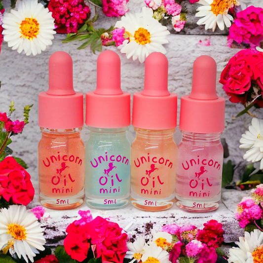 MINI Floral collection unicorn oil The original Shimmer Cuticle Oil – Handcrafted in Melbourne since 2017 – First cuticle oil droppers to hit the Australian market