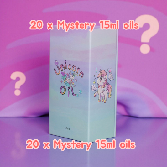 15ML MYSTERY OIL PACK X 20 unicorn oil The original Shimmer Cuticle Oil – Handcrafted in Melbourne since 2017 – First cuticle oil droppers to hit the Australian market