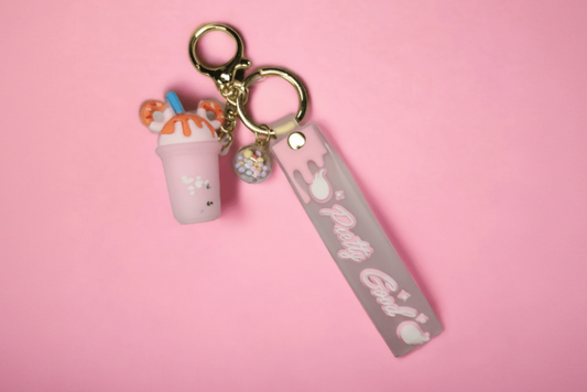Pink Milkshake Keychain - Unicorn Lab
