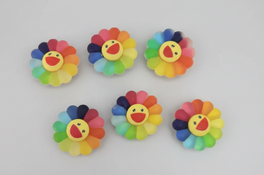 RAINBOW FLOWER CHARM X6 - Unicorn Lab