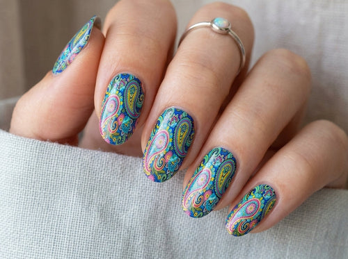 Rainbow Paisley Waterslide Decals