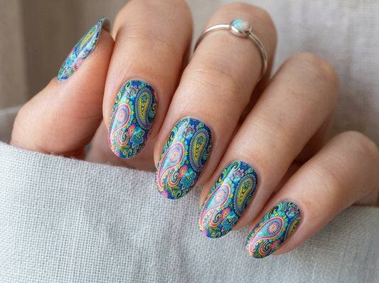 Rainbow Paisley Waterslide Decals