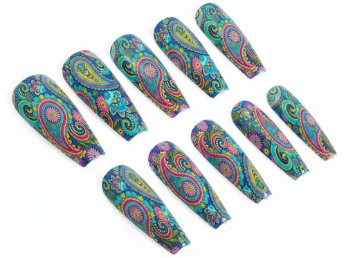Rainbow Paisley Waterslide Decals