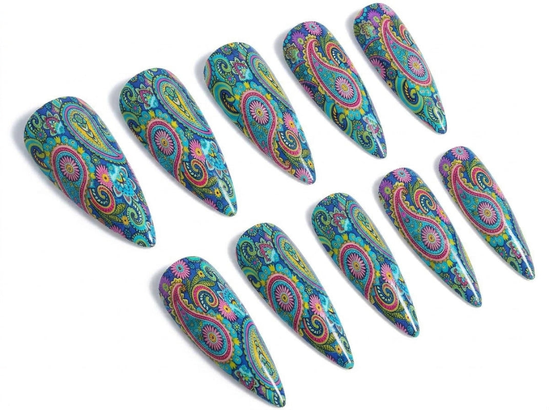 Rainbow Paisley Waterslide Decals