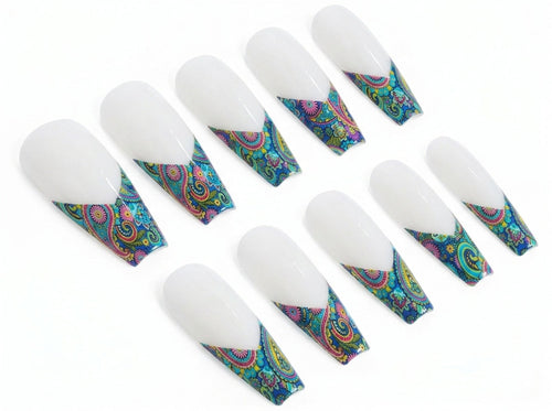 Rainbow Paisley Waterslide Decals