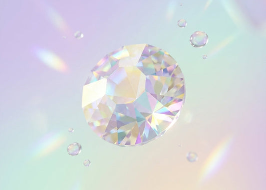 SS10 Crystal AB  Swarovski Crystals on a pastel gradient background
