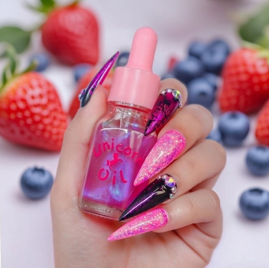 Berry Naughty Unicorn Cuticle Oil unicorn oil The original Shimmer Cuticle Oil – Handcrafted in Melbourne since 2017 – First cuticle oil droppers to hit the Australian market