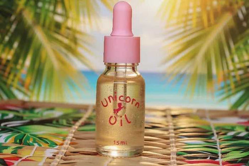 15ml dropper bottle of the luxury Beach Bod Unicorn Cuticle Oil serum, formulated for professional salons.