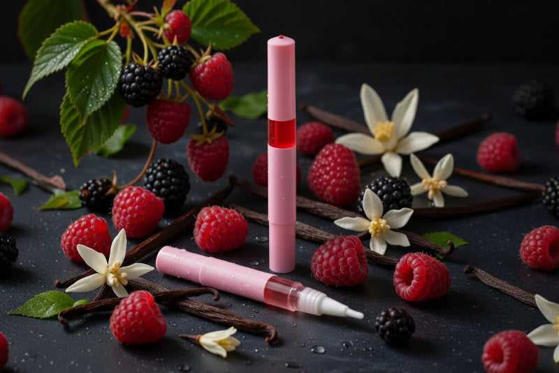 Black Raspberry Vanilla luxury nail serum in a 3ml cuticle oil pen, Australian made, 12-free vegan cuticle serum for your nail repair journey.
