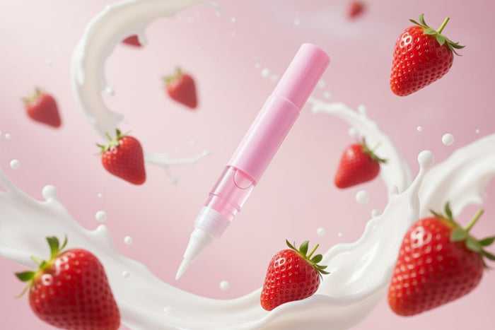 Strawberries & Cream Unicorn Cuticle Oil PINK 3ml Pen unicorn oil The original Shimmer Cuticle Oil – Handcrafted in Melbourne since 2017 – First cuticle oil droppers to hit the Australian market