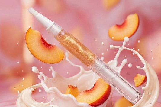 clear 3ml cuticle oil pen in scent peaches and cream