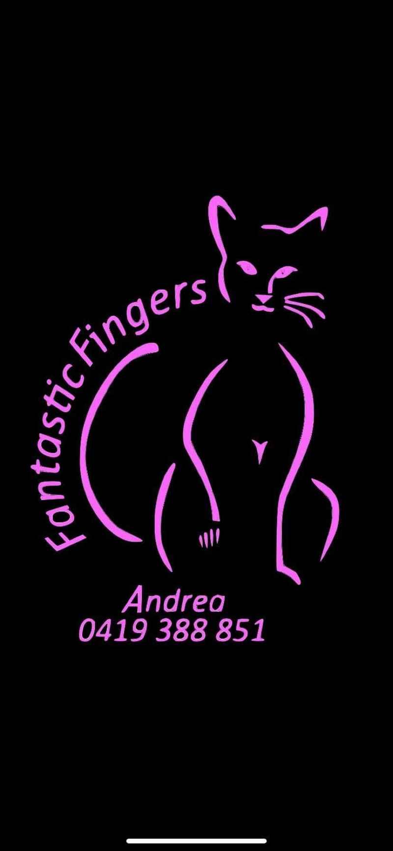 Purple logo with a stylized cat silhouette and text on a black background
