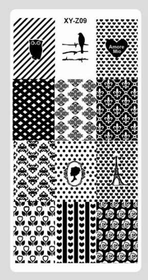 Stamping Plate - XYZ09 stamping plate The original Shimmer Cuticle Oil – Handcrafted in Melbourne since 2017 – First cuticle oil droppers to hit the Australian market