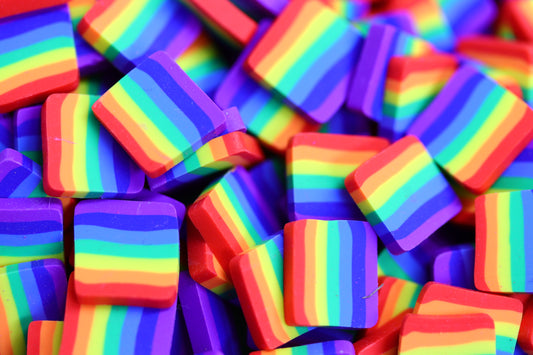 LARGE RAINBOW FIMO PIECES