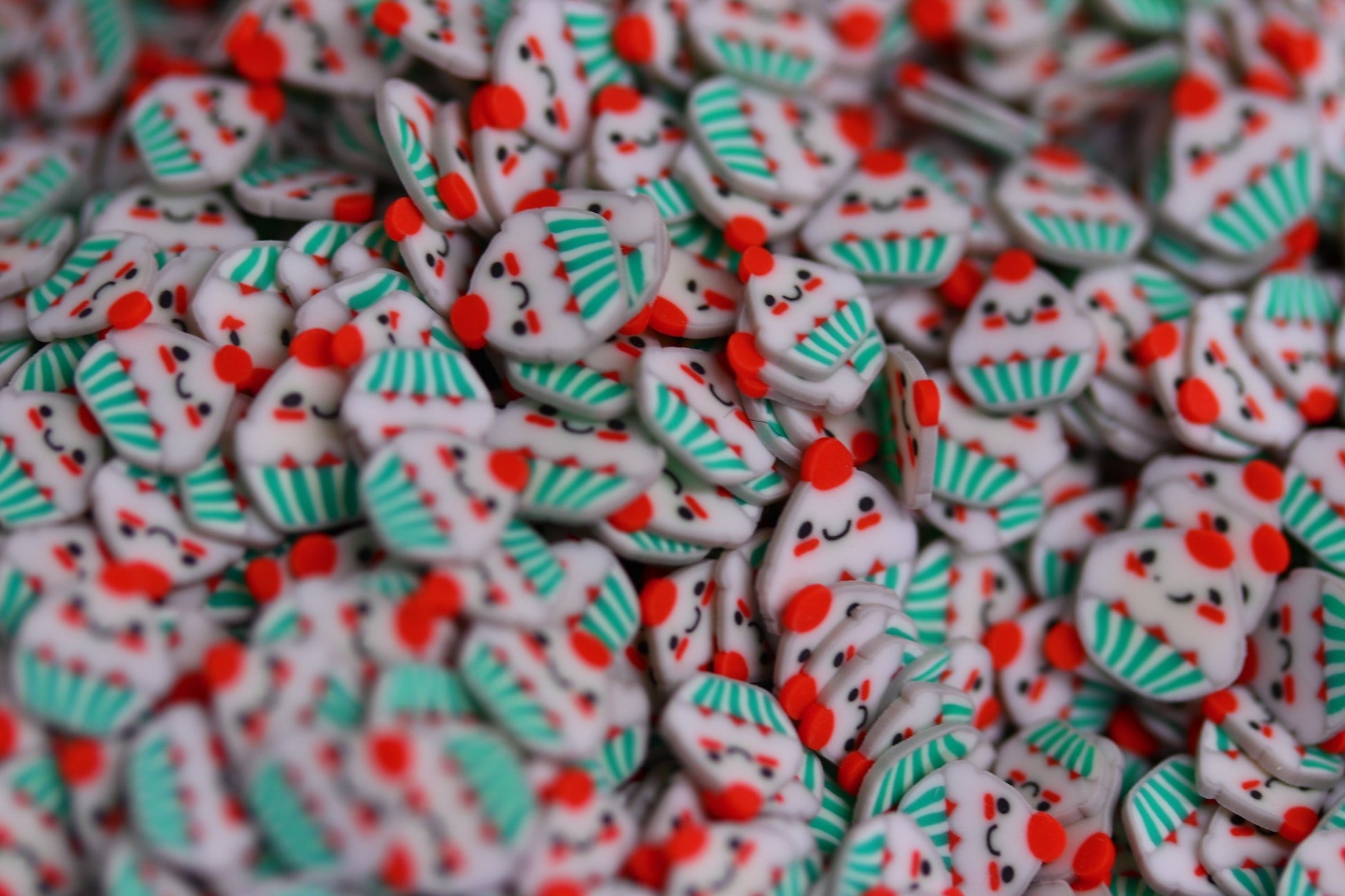 HAPPY CUPCAKE FIMO PIECES fimo