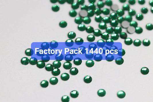 FACTORY PACK -Emerald SS6 rhinestones - 1440 Crystals - Unicorn Lab