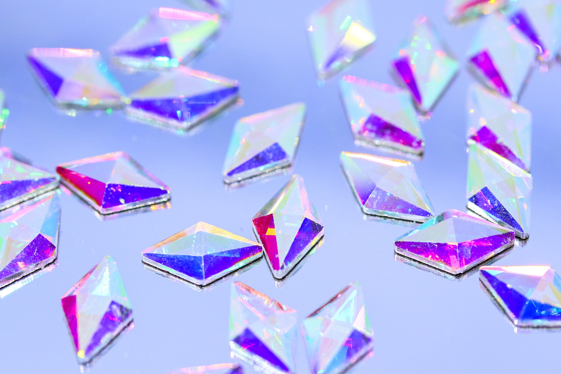Crystal AB Rhombus Flatback 11mm (Unicorn Lab Rhinestones) nail crystals The original Shimmer Cuticle Oil – Handcrafted in Melbourne since 2017 – First cuticle oil droppers to hit the Australian market