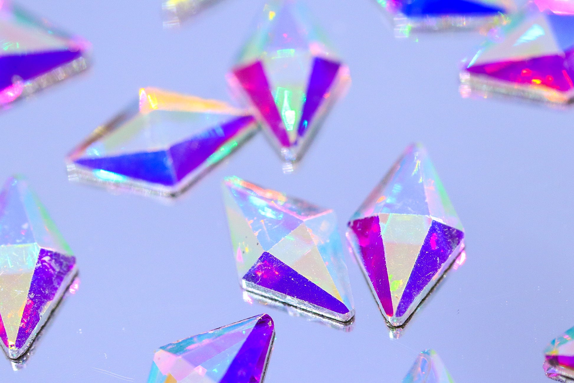 Crystal AB Rhombus Flatback 11mm (Unicorn Lab Rhinestones) nail crystals The original Shimmer Cuticle Oil – Handcrafted in Melbourne since 2017 – First cuticle oil droppers to hit the Australian market