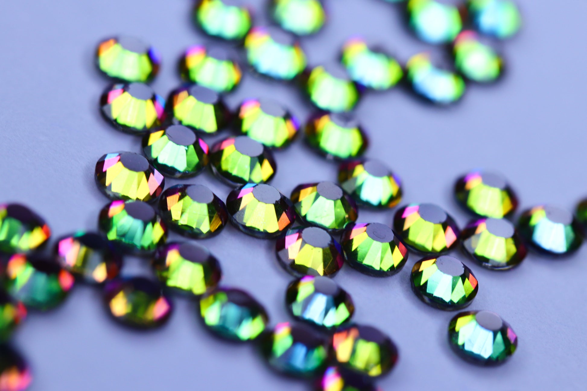 Green Volcano SS12 (Unicorn Lab Rhinestones) nail crystals The original Shimmer Cuticle Oil – Handcrafted in Melbourne since 2017 – First cuticle oil droppers to hit the Australian market