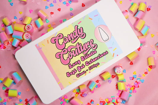 Long Clear Stiletto Tips