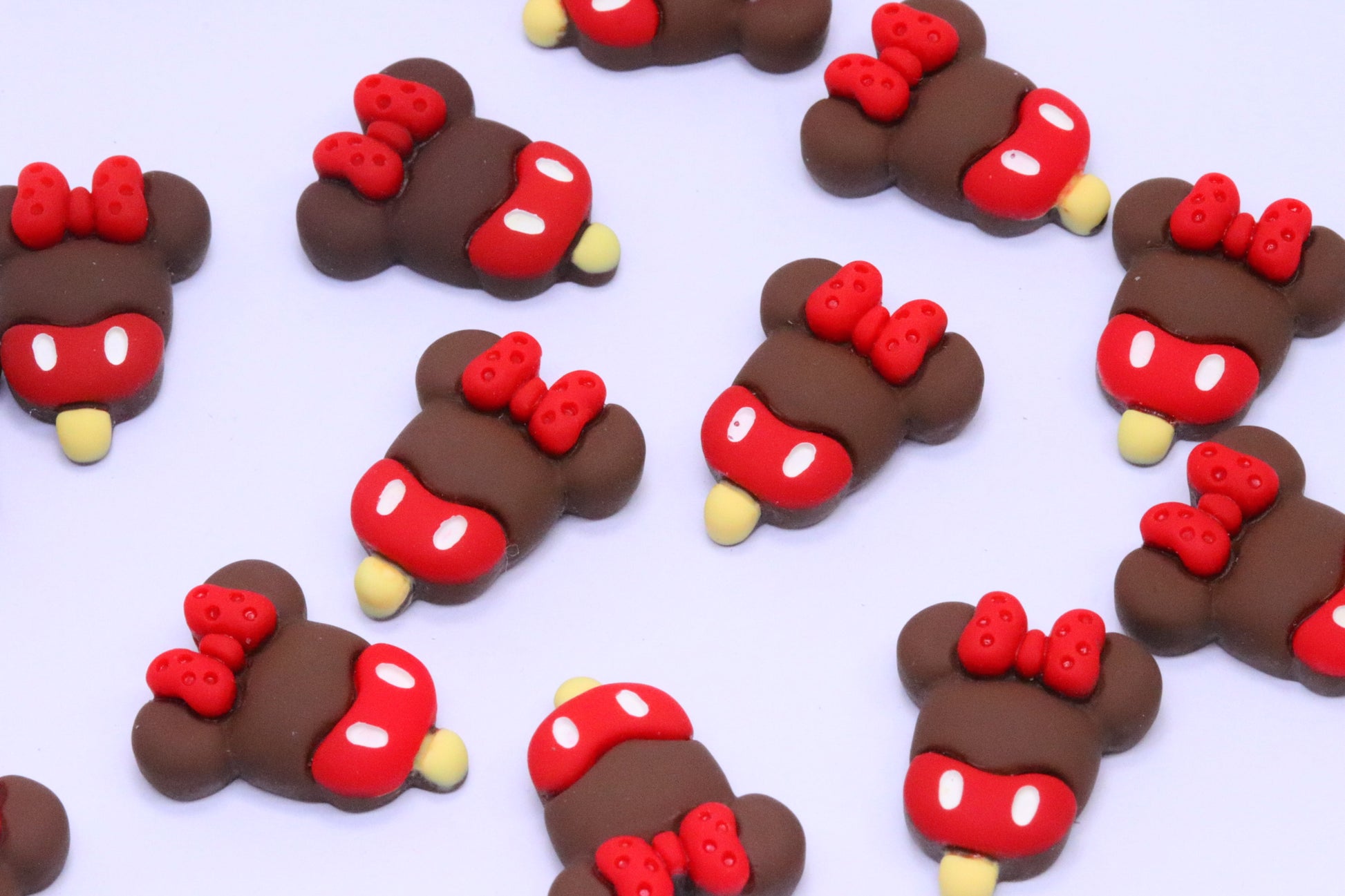 Red bow ICE CREAM CHARMS x8 charm