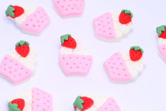 STRAWBERRY CUPCAKE CHARMS x8 charm