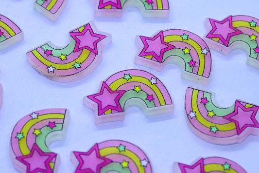 XL FLAT RAINBOW CHARMS x8 - Unicorn Lab